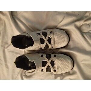AND1 Boys White and Black Hightop Stretch Lace Basketball Sneakers Shoes Size 4